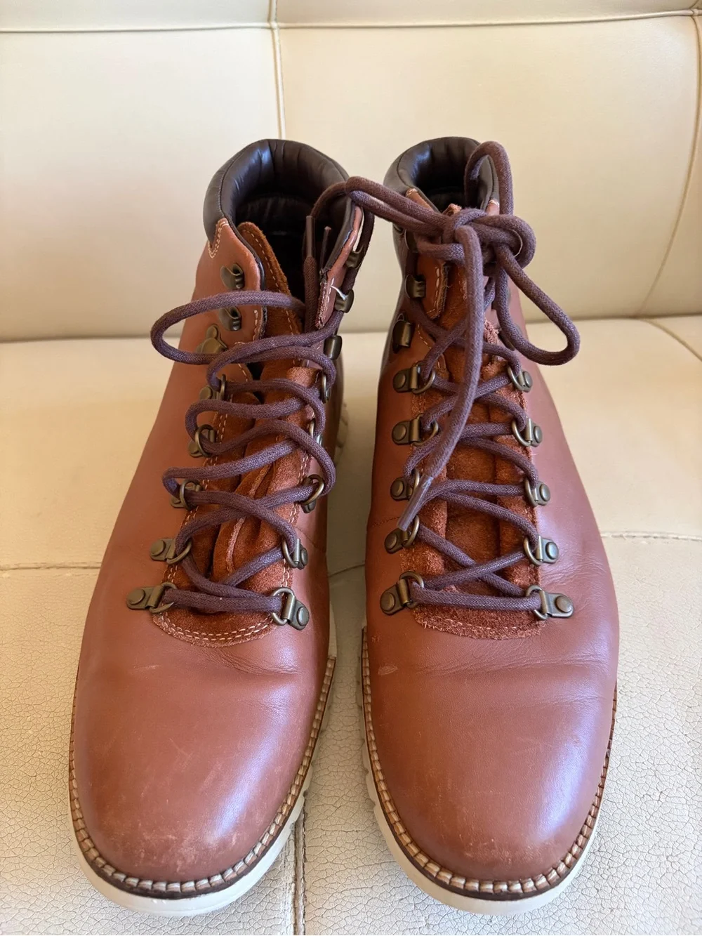 Cole Haan Men's Tan-Brown Chukka Boots with White Sole